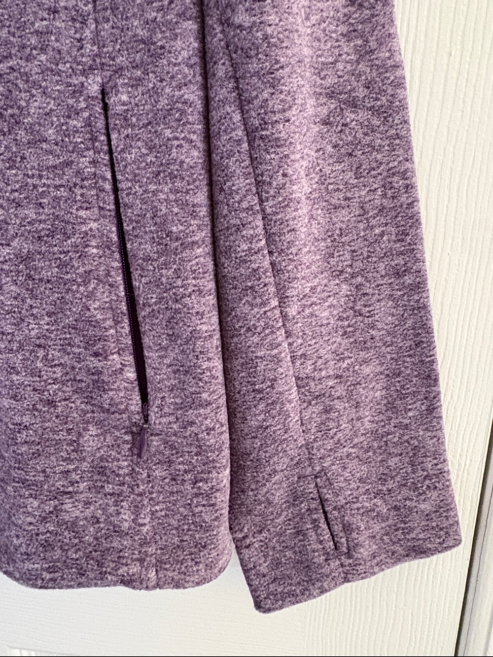 Duluth Trading Co Heathered Lavender Full-Zip Utility Jacket - Picture 4 of 4
